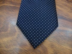 cravatta sartoriale 100% seta jacquard,disegno pois