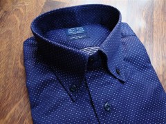 camicia 100% cotone disegno pois,twill doppio ritorto 230gr. 