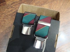 Bretelle regimental verde/bordo'