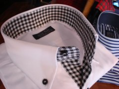 camicia 100% cotone doppio ritorto con contrasti