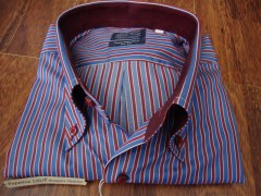 camicia tessuto 100/2 doppio ritorto,contrasti bordo'